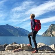 Vandrare vid Lago di Cavedine