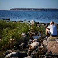 Havsutsikt längs cykelvägen