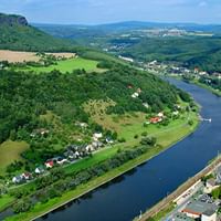 Utsikt över Elbe floden
