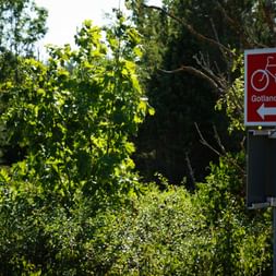 Bike path signposting Gotlandsleden
