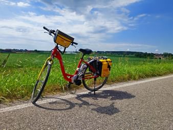 Eurobike Fahrrad vor Feld bei Corbola