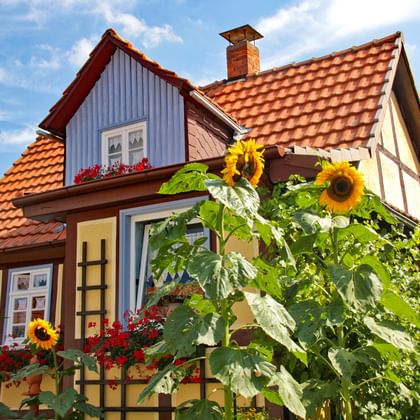 Fint hus längs vägen