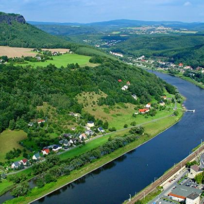 Utsikt över Elbe floden