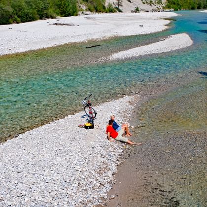 Cykelpaus vid Isar