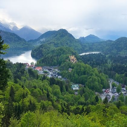 Landskap runt Neuschwanstein
