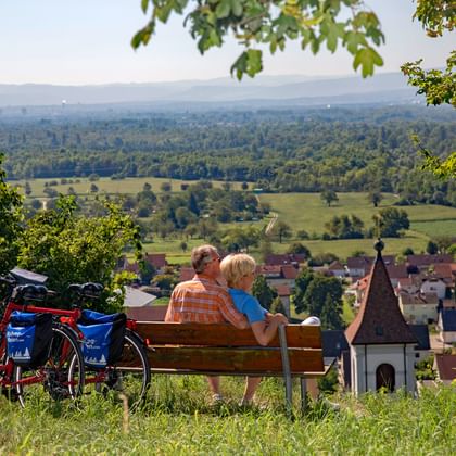 Radfahrer machen Pause im Südschwarzwald