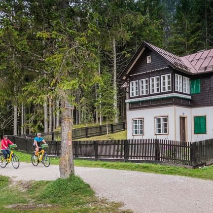 Traditionell hus längs vägen