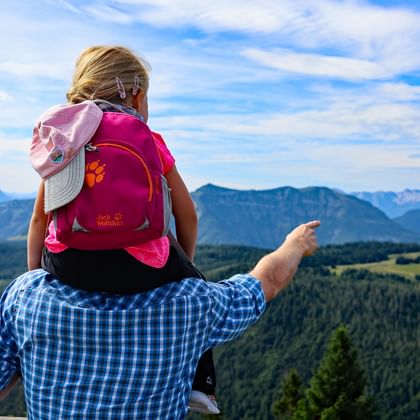 Far och dotter i Salzkammergut