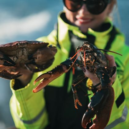 Catching sea food on the island of Hönö