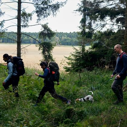 Vandrare på väg mot Sigtuna