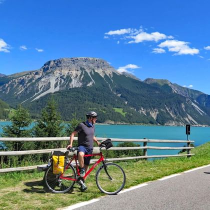 Cykelpaus med panorama