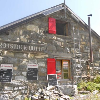 Vandringspaus vid Rostockhütte