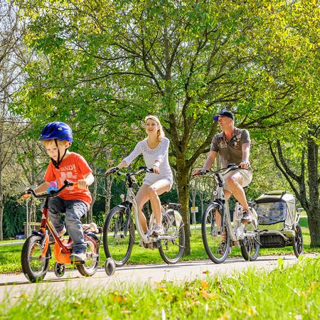 Cykla med barn i Alsace