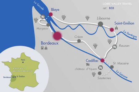 Karta Bordeaux vincykling