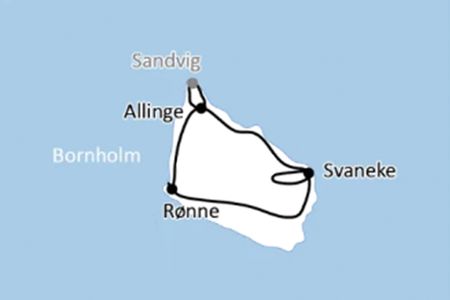 Karte Bornholm Radreise