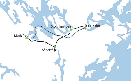 Karte Stockholm Kurztour per Fahrrad
