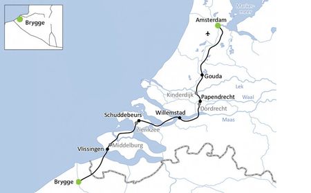 Karta Amsterdam - Brygge cykelresa