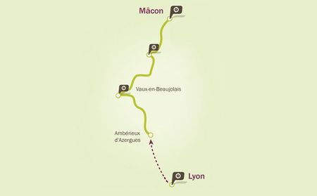 Karta Beaujolais cykelresa