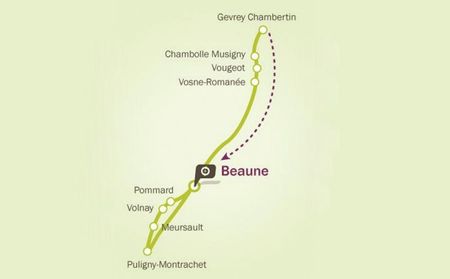 Karta Beaune stjärntur cykelresa