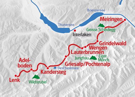 Karta Bärentrek vandringsresa