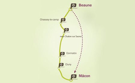 Karta Bourgogne vincykling