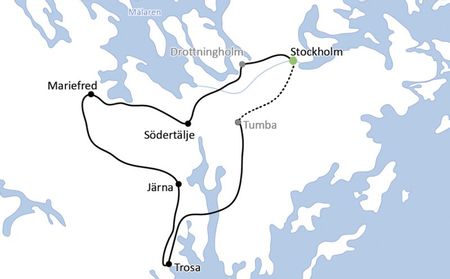 Karte Stockholm Rundtour Radreise