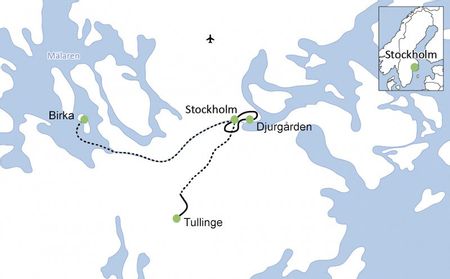 Karte Stockholm Familienradreise
