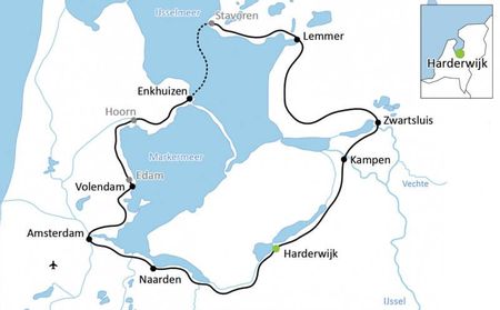 Karta IJsselmeer cykelresa