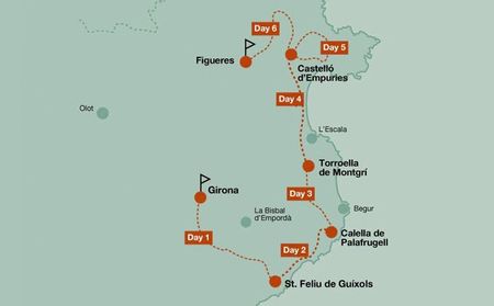 Karta Katalonien cykelresa