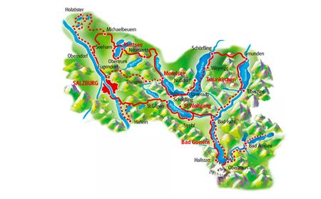 10 sjöar cykelresa i Österrike karta