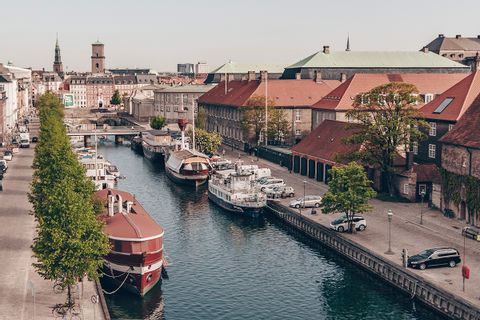 Panorama view over Copenhagen