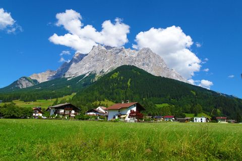 Underbar panorama på Zugspitze
