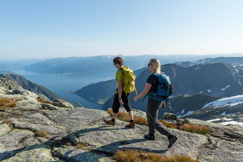 Hikers on the Sognefjord