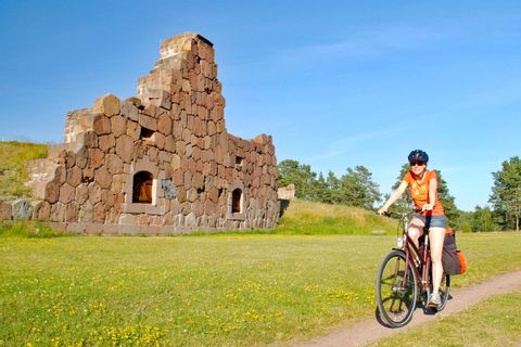 Radfahrer in Finnland