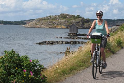Cykling längs Kattegattleden mot Göteborg