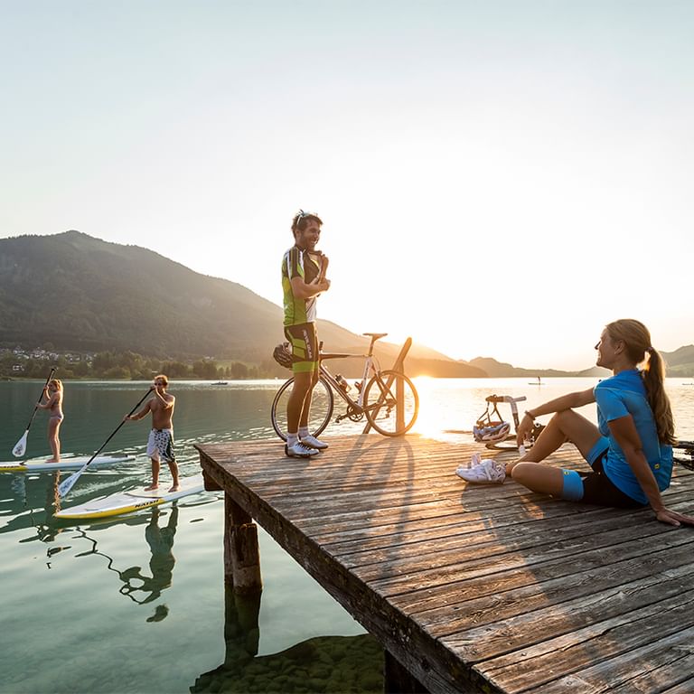 Cykelpaus vid Fuschlsee