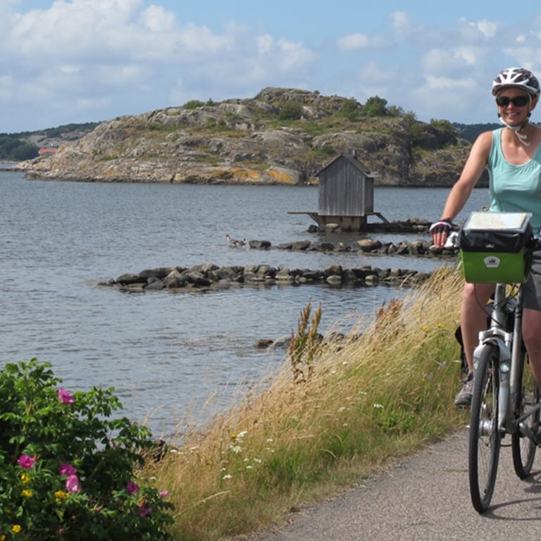Cykling längs Kattegattleden mot Göteborg