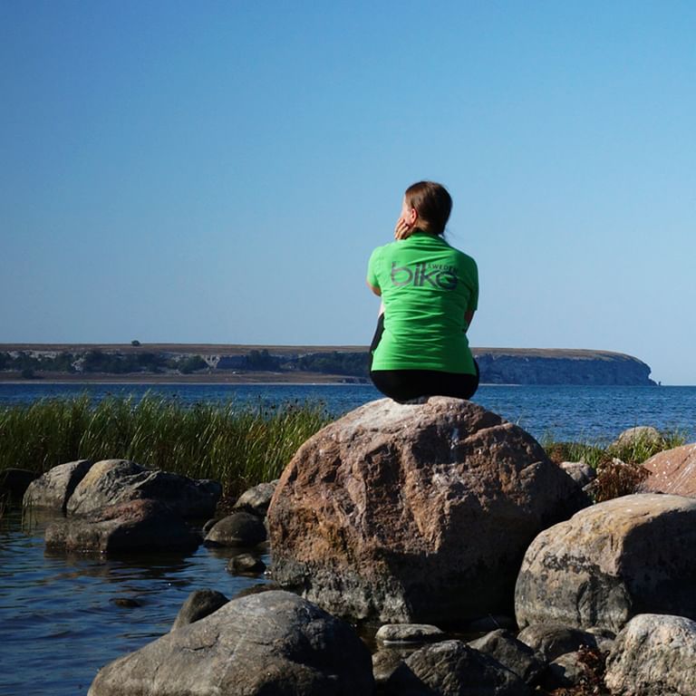 Härlig utsikt längs cykelvägen