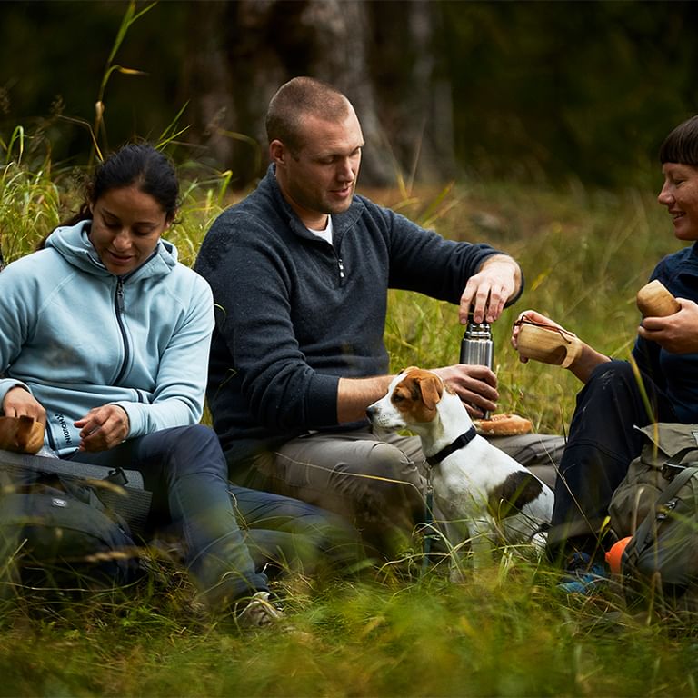 Wanderpause im Wald